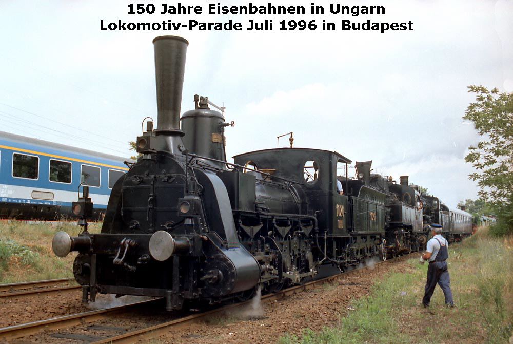 150 Jahre Eisenbahnen in Ungarn
Lokomotiv-Parade Juli 1996 in Budapest